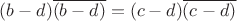 $(b-d)\overline{(b-d)} = (c-d) \overline{(c -d)}$