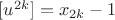 $[u^{2k}] = x_{2k} - 1$