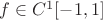 $f\in C^1[-1,1]$
