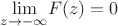 $\underset{z\rightarrow-\infty}{\lim}{F(z)}=0$