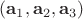 $(\mathbf a_1, \mathbf a_2, \mathbf a_3)$