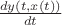 $\frac{dy(t,x(t))}{dt}$