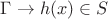 $\Gamma\to h(x) \in S$