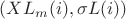 $(XL_m(i),\sigma L(i))$