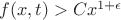 $f(x,t)>Cx^{1+\epsilon}$