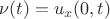 $\nu(t)=u_x(0,t)$