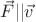 $\vec F || \vec v$
