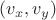 $(v_x, v_y)$