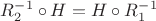 $R_2^{-1} \circ H = H \circ R_1^{-1}$