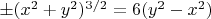 $\pm(x^2+y^2)^{3/2}=6(y^2-x^2)$