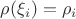 $\rho(\xi_i)=\rho_i$