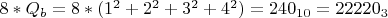 ${8*Q_b=8*(1^2+2^2+3^2+4^2)=240_{10}=22220_3}$