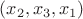 $(x_2,x_3,x_1)$