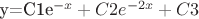 y=C1e^{-x}+C2e^{-2x}+C3
