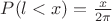$P(l < x) = \frac{x}{2\pi}$