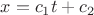 $x = c_1t + c_2$