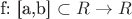 f: [a,b] \subset R \rightarrow R