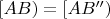 $[AB)=[AB'')$