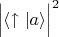 $\Big|\langle\uparrow|a\rangle\Big|^2$