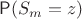 $\mathsf P(S_m=z)$