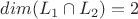 $dim(L_1 \cap L_2) = 2$