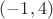 $(-1,4)$