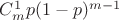 $C_{m}^{1} p(1-p)^{m-1}$