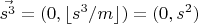 $\vec{s^3} = (0, \lfloor s^3/m \rfloor) = (0, s^2)$