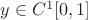 $y \in C^1[0,1]$