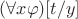 $(\forall x\varphi)[t/y]$