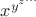 $ x^{y^{z^&hellip;}}$
