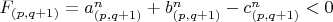 $F_{(p, q+1)}= a_{(p, q+1)}^n+b_{(p, q+1)}^n-c_{(p, q+1)}^n<0$