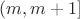 $(m,m+1]$