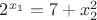 $2^{x_1}=7+x_2^2$