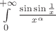 $\int\limits_{0}^{+\infty}\frac {\sin{\sin{\frac {1} {x}}}} {x^{\alpha}}$