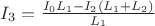 $I_{3}=\frac{I_{0}L_{1}-I_{2}(L_{1}+L_{2})}{L_{1}}$