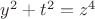$y^2+t^2=z^4$