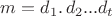 $\[m={{d}_{1}}.\,{{d}_{2}}...{{d}_{t}}\]$
