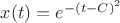 $x(t)=e^{-(t-C)^2}$