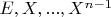 $E,X,...,X^{n-1}$