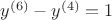 $y^{(6)}-y^{(4)}=1$
