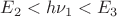 $ E_{2}<h\nu_{1} <E_{3} $