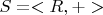 $S = <R, +>$