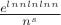 $\frac{e^{lnnlnlnn}}{n^s}$