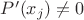 $P'(x_j)\neq 0$