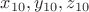 $x_{10}, y_{10},z_{10}$