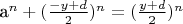 a^n + (\frac{- y + d}{2})^n = (\frac{y + d}{2})^n