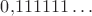 $0{,}111111 \dots$