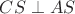$CS \perp AS$
