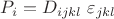 $P_i = D_{ijkl} \; \varepsilon_{jkl}$